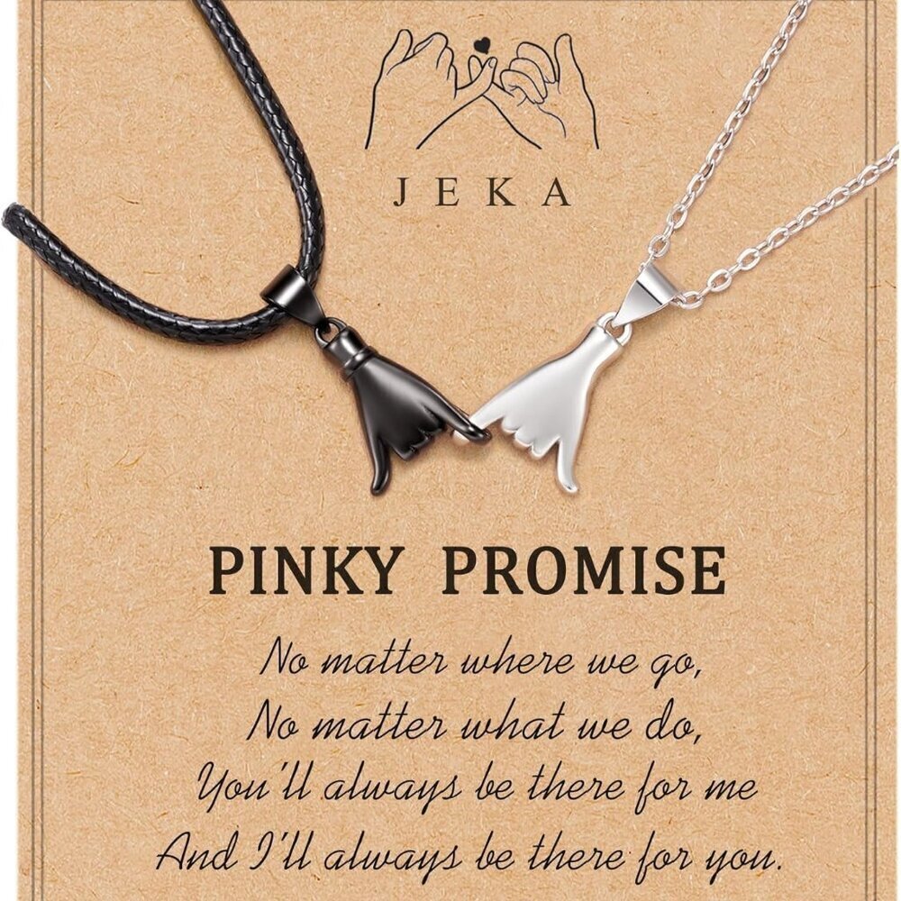 Matching Promise Necklace Set for Couples Stainless Steel Love Gift